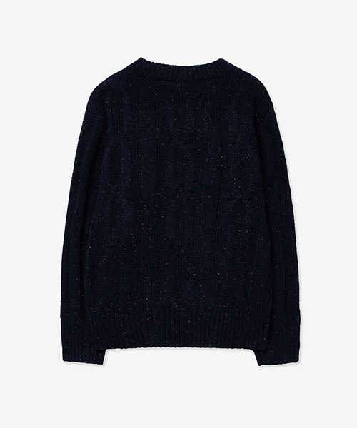 LADY VOLUME(レディーボリューム)の「WOOL BOKASHI CREW NECK ROUND KNIT_NAVY(ニット/セーター・レディース・その他・F)」の3枚目の写真