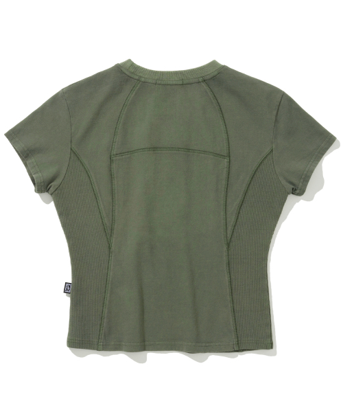 NOT4NERD(ノットフォーナード)の「W N4ND Incision Pigment T-Shirts - Khaki(Tシャツ/カットソー・レディース・その他・MEDIUM/SMALL)」の2枚目の写真