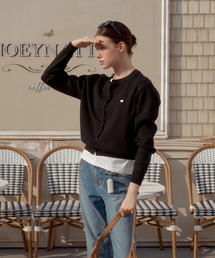 ANC BASIC ROUND CARDIGAN_BLACK
