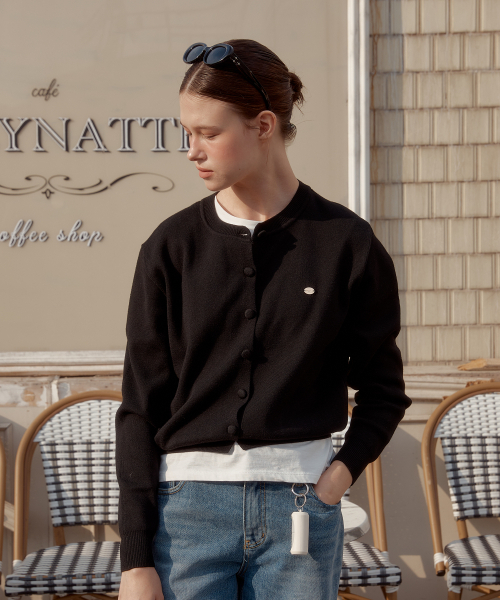 ANOETIC（アノエティック）の「ANC BASIC ROUND CARDIGAN_BLACK（カーディガン/ボレロ・レディース・ブラック・FREE）」の2枚目の写真