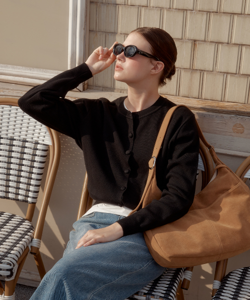 ANOETIC（アノエティック）の「ANC BASIC ROUND CARDIGAN_BLACK（カーディガン/ボレロ・レディース・ブラック・FREE）」の3枚目の写真
