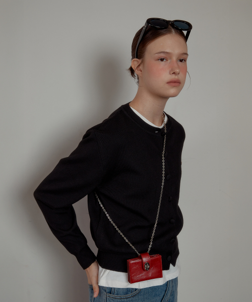 ANOETIC（アノエティック）の「ANC BASIC ROUND CARDIGAN_BLACK（カーディガン/ボレロ・レディース・ブラック・FREE）」の4枚目の写真