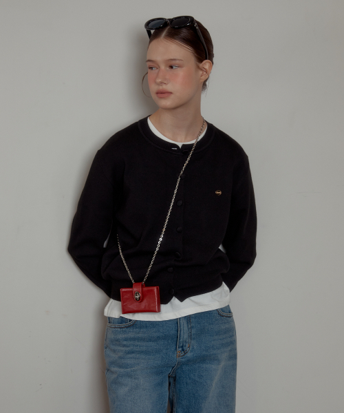 ANOETIC（アノエティック）の「ANC BASIC ROUND CARDIGAN_BLACK（カーディガン/ボレロ・レディース・ブラック・FREE）」の5枚目の写真