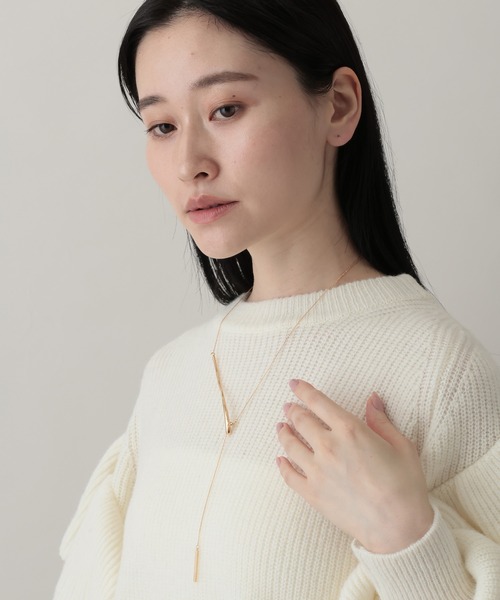 A part by(アパートバイ)の「ウェーブバーネックレスS(ネックレス・レディース・シルバー/ゴールド・FREE)」の3枚目の写真