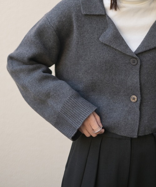 Marient（マリエント）の「テーラーカラーニットPO（ニット/セーター・レディース・グレー/ブラウン・FREE）」の22枚目の写真