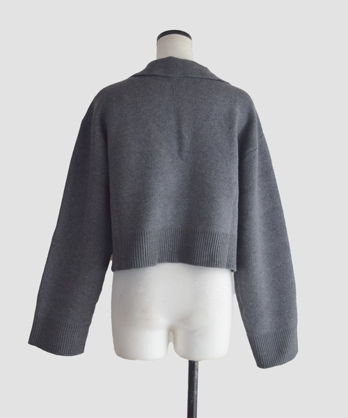 Marient（マリエント）の「テーラーカラーニットPO（ニット/セーター・レディース・グレー/ブラウン・FREE）」の10枚目の写真