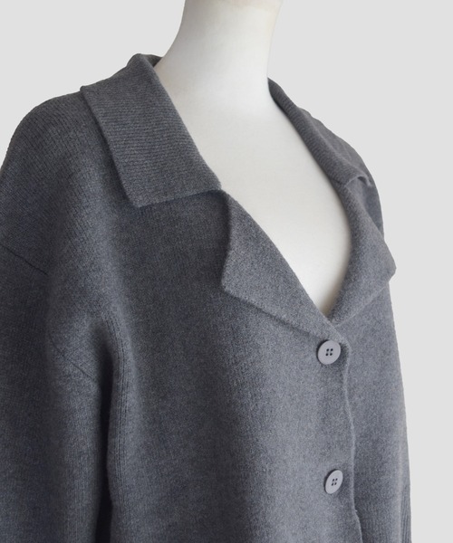 Marient（マリエント）の「テーラーカラーニットPO（ニット/セーター・レディース・グレー/ブラウン・FREE）」の11枚目の写真
