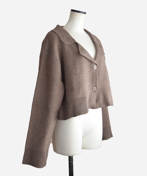 Marient（マリエント）の「テーラーカラーニットPO（ニット/セーター・レディース・グレー/ブラウン・FREE）」の18枚目の写真