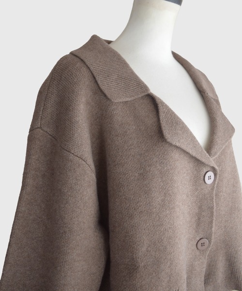 Marient（マリエント）の「テーラーカラーニットPO（ニット/セーター・レディース・グレー/ブラウン・FREE）」の20枚目の写真