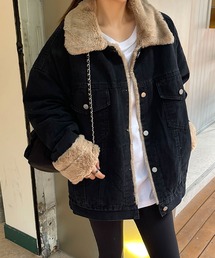 ボア裏地デニムジャケット