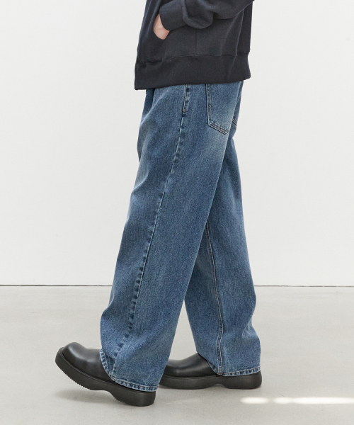 DECET(デケト)の「Deep Pleats Wide Jeans DCPT030Blue(デニムパンツ・レディース・その他・34/32/30/26/28)」の8枚目の写真