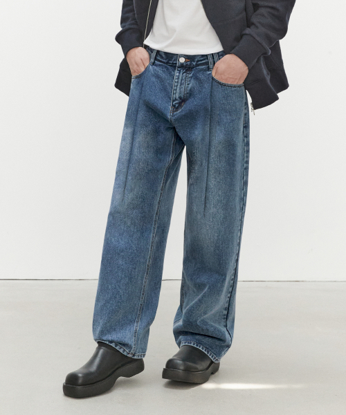 DECET(デケト)の「Deep Pleats Wide Jeans DCPT030Blue(デニムパンツ・レディース・その他・34/32/30/26/28)」の10枚目の写真