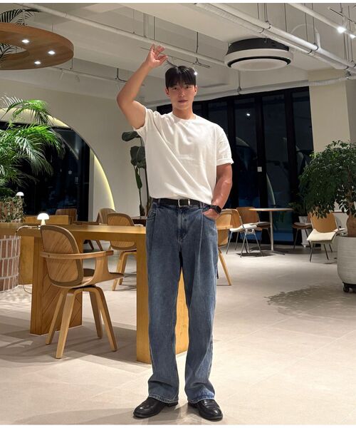 DECET(デケト)の「Deep Pleats Wide Jeans DCPT030Blue(デニムパンツ・レディース・その他・34/32/30/26/28)」の14枚目の写真