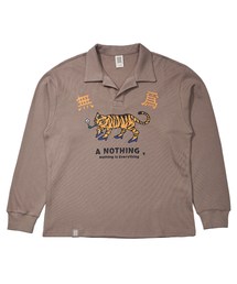 A NOTHING（アナッシング）の「MU-WI PIN-KNIT COLLAR-TEE (Beige)（ポロシャツ）」