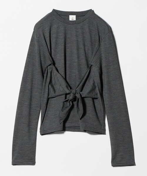 6(ROKU)＞ビスチェ トップス グレー（Tシャツ/カットソー）｜6（ロク