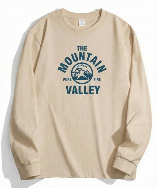 link lot(リンクロット)の「【カラバリ豊富】マウンテンサークル ルーズシルエット フロントロゴ ロンT(Tシャツ/カットソー・メンズ・ブラック/ブルー/ホワイト/ネイビー/ダークグレー/ベージュ・M/L)」の4枚目の写真