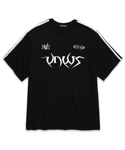 VANNWORKS(バンワークス)の「袖テープ POINTED LOGO オーバーサイズ 半袖Tシャツ (VS0065) ブラック(Tシャツ/カットソー・レディース・その他・LARGE/MEDIUM/SMALL/X-LARGE)」の1枚目の写真