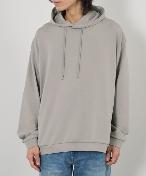URBAN COLLECTION(アーバンコレクション)の「URBAN COLLECTION エアスムージー 360°ストレッチボックスパーカー(パーカー・メンズ・ベージュ/ブラック/グレー/ブルー・S/M/L/XL)」の3枚目の写真