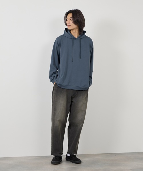 URBAN COLLECTION(アーバンコレクション)の「URBAN COLLECTION エアスムージー 360°ストレッチボックスパーカー(パーカー・メンズ・ベージュ/ブラック/グレー/ブルー・S/M/L/XL)」の14枚目の写真