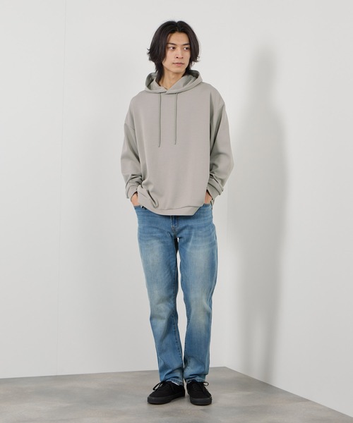 URBAN COLLECTION(アーバンコレクション)の「URBAN COLLECTION エアスムージー 360°ストレッチボックスパーカー(パーカー・メンズ・ベージュ/ブラック/グレー/ブルー・S/M/L/XL)」の11枚目の写真