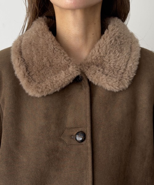 CANAL JEAN(キャナルジーン)の「diggity フェイクムートンジャケット(ムートンコート・レディース・カーキ・ONE SIZE)」の9枚目の写真