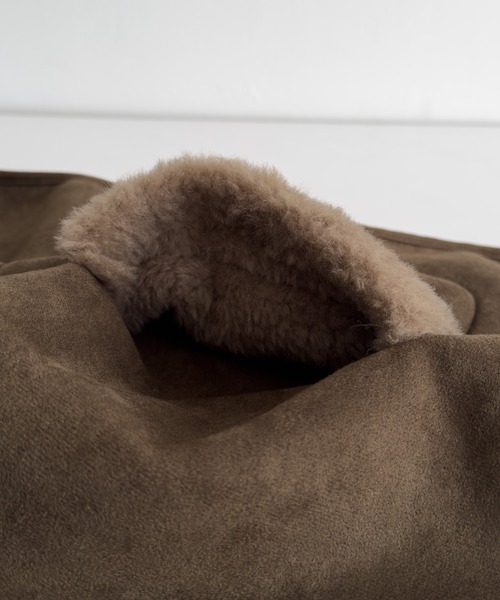 CANAL JEAN(キャナルジーン)の「diggity フェイクムートンジャケット(ムートンコート・レディース・カーキ・ONE SIZE)」の11枚目の写真