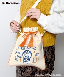 Flowering（フラワーリング）の「I’M DORAEMON/刺繍巾着ショルダーバッグ（ショルダーバッグ）」