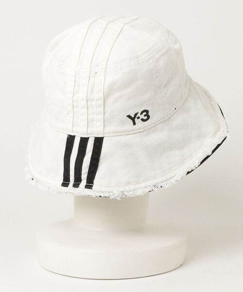 Y-3(ワイスリー)の「Y-3 STRIPES BUCKET HAT(ニットキャップ/ビーニー・メンズ・オフホワイト・SMALL/MEDIUM/LARGE)」の4枚目の写真