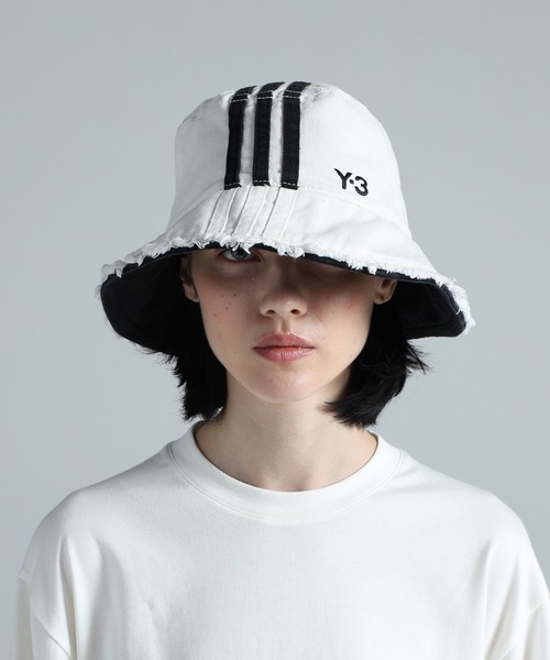 Y-3 STRIPES BUCKET HAT（ニットキャップ/ビーニー）｜Y-3（ワイスリー