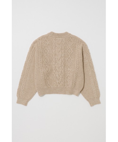MOUSSY(マウジー)の「POPCORN CABLE セーター(ニット/セーター・レディース・ライトベージュ/ライトブルー/杢グレー・FREE)」の5枚目の写真