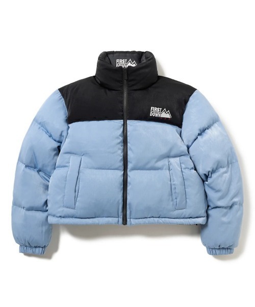 FIRST DOWN(ファーストダウン)の「FIRST DOWN SHORT BUBBLE DOWN JKT(ファーストダウン ショート バブルダウンジャケット)(ダウンジャケット/コート・レディース・ピンク/ブルー系/ブラック・SMALL/MEDIUM)」の18枚目の写真