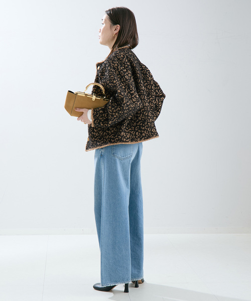 journal standard L'essage(ジャーナルスタンダードレサージュ)の「【SP】GIOLICA LEOPARDドルマンジャケット(ノーカラージャケット・レディース・ブラック・FREE)」の17枚目の写真