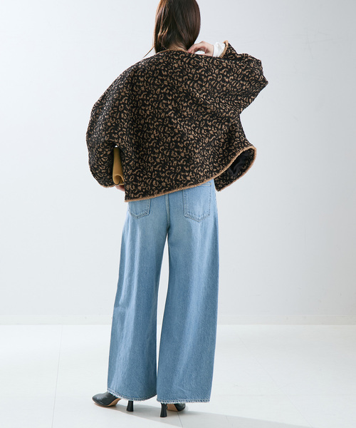 journal standard L'essage(ジャーナルスタンダードレサージュ)の「【SP】GIOLICA LEOPARDドルマンジャケット(ノーカラージャケット・レディース・ブラック・FREE)」の15枚目の写真