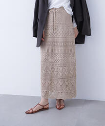 N.(N. Natural Beauty Basic) | カギアミ風ニットスカート(スカート)
