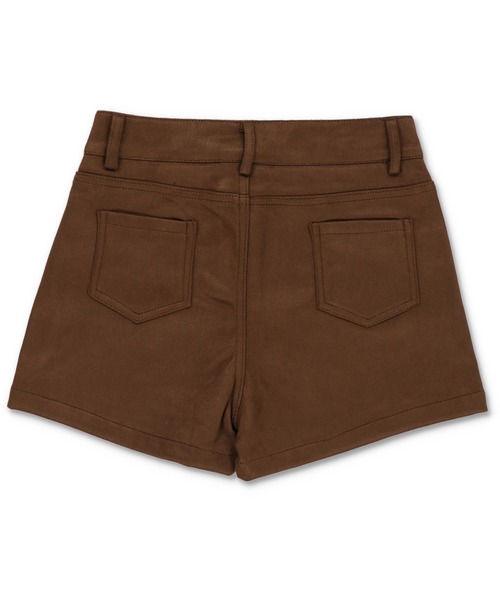 SPINNS（スピンズ）の「ウエスタンムードが今っぽ可愛い★美脚魅せスウェードショーパン（その他パンツ・レディース・ブラック/ブラウン・ONESIZE）」の3枚目の写真