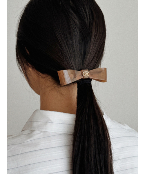 Classic Marble Ribbon Hairpin [Brown]（ヘアピン）｜OAR（オーエーアール）のファッション通販 ...
