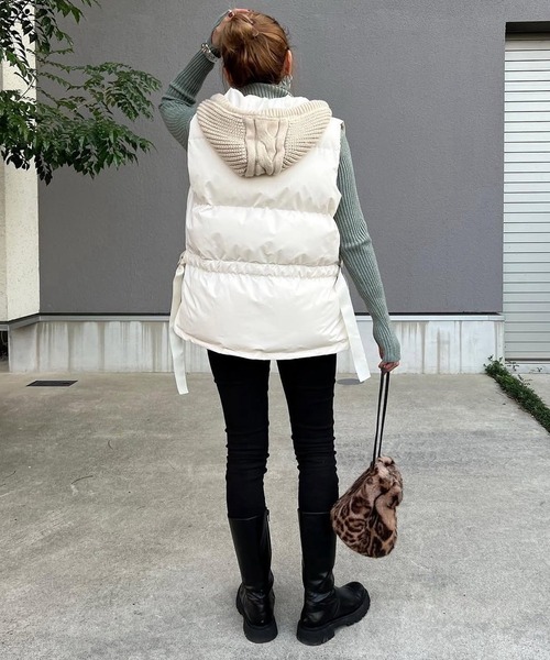 merrylatte(メリーラテ)の「アンバランスヘムストレッチ デニムpt【Primaras】(デニムパンツ・レディース・ブラウン/ブラック/ベージュ・M/S/L)」の8枚目の写真