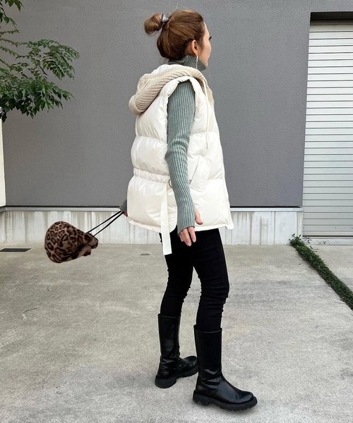 merrylatte(メリーラテ)の「アンバランスヘムストレッチ デニムpt【Primaras】(デニムパンツ・レディース・ブラウン/ブラック/ベージュ・M/S/L)」の9枚目の写真