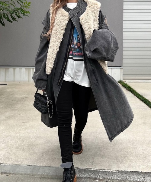 merrylatte(メリーラテ)の「アンバランスヘムストレッチ デニムpt【Primaras】(デニムパンツ・レディース・ブラウン/ブラック/ベージュ・M/S/L)」の15枚目の写真