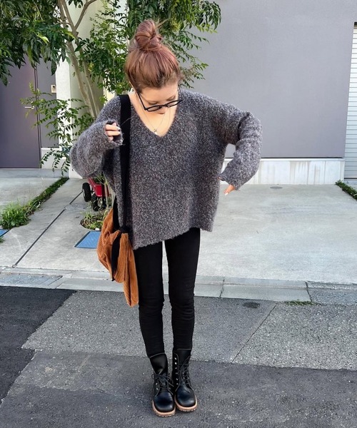 merrylatte(メリーラテ)の「アンバランスヘムストレッチ デニムpt【Primaras】(デニムパンツ・レディース・ブラウン/ブラック/ベージュ・M/S/L)」の18枚目の写真