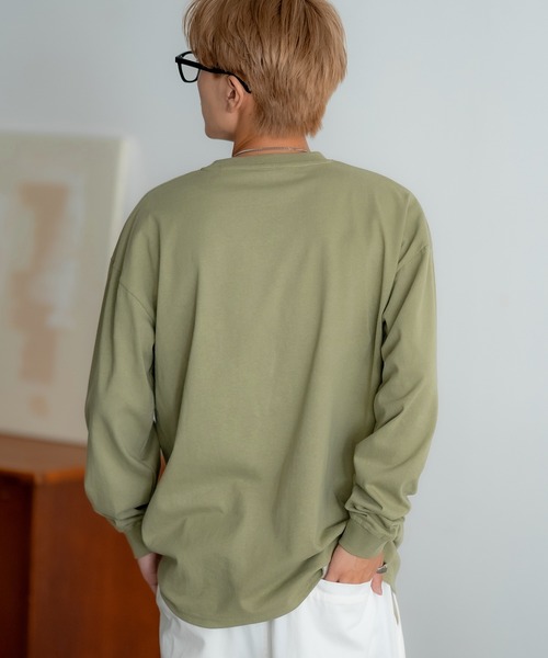 En serio TOKYO（エンソリオトーキョー）の「【SIDEWAYSTANCE】刺しゅうハート長袖Tシャツ（Tシャツ/カットソー・メンズ・グレー系その他2/グリーン系その他2/ブラック系その他2/ホワイト系その他2・SMALL/MEDIUM/LARGE/X-LARGE）」の19枚目の写真