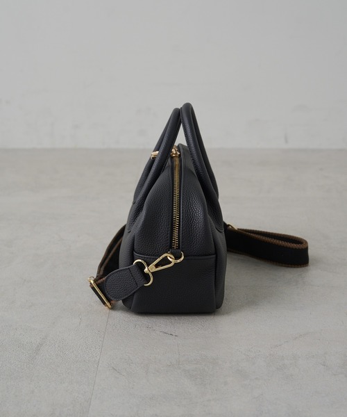 PUAL CE CIN(ピュアルセシン)の「レザー2WAYバッグ(トートバッグ・レディース・ブラック/グレイッシュベージュ・FREE)」の6枚目の写真