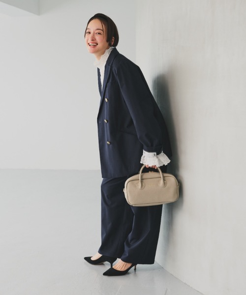 PUAL CE CIN(ピュアルセシン)の「レザー2WAYバッグ(トートバッグ・レディース・ブラック/グレイッシュベージュ・FREE)」の15枚目の写真