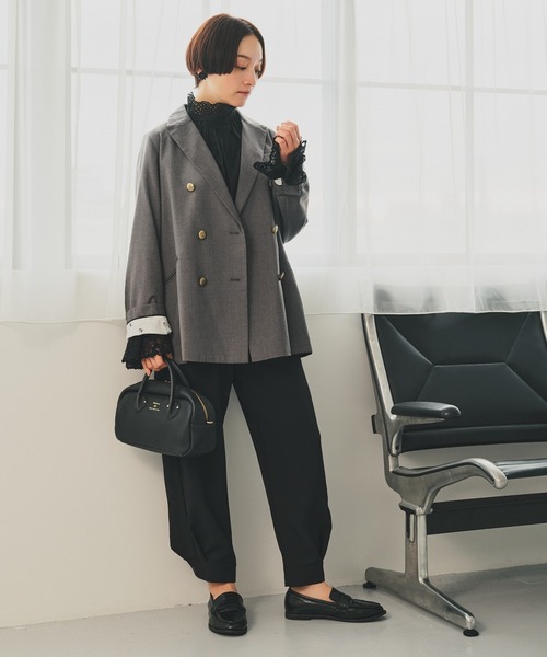 PUAL CE CIN(ピュアルセシン)の「レザー2WAYバッグ(トートバッグ・レディース・ブラック/グレイッシュベージュ・FREE)」の14枚目の写真