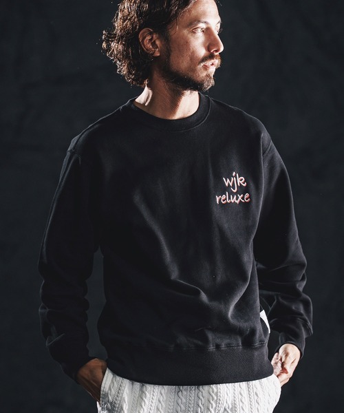 wjk reluxe(ダブルジェーケーリラックス)の「msw1827-heavy sweat pullover トレーナー(WR26S-22)(スウェット・メンズ・ブラック/ホワイト/ネイビー・XL/L/M/S)」の3枚目の写真