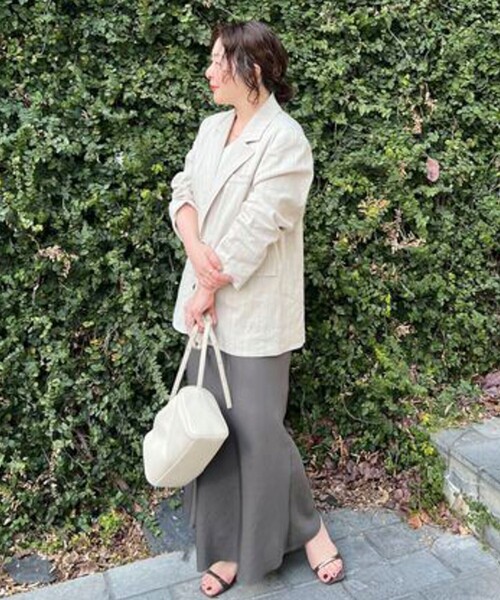 NOLLEY’S（ノーリーズ）の「ウォッシャブルセルロースバイヤススカート（スカート・レディース・ミント/ベージュ/カーキ・1/2）」の5枚目の写真