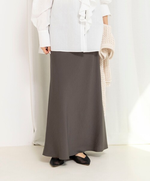 NOLLEY’S（ノーリーズ）の「ウォッシャブルセルロースバイヤススカート（スカート・レディース・ミント/ベージュ/カーキ・1/2）」の6枚目の写真