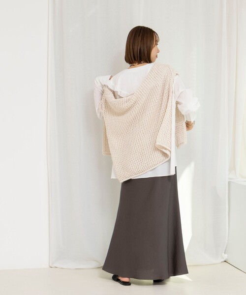 NOLLEY’S（ノーリーズ）の「ウォッシャブルセルロースバイヤススカート（スカート・レディース・ミント/ベージュ/カーキ・1/2）」の9枚目の写真