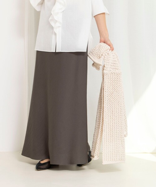 NOLLEY’S（ノーリーズ）の「ウォッシャブルセルロースバイヤススカート（スカート・レディース・ミント/ベージュ/カーキ・1/2）」の10枚目の写真
