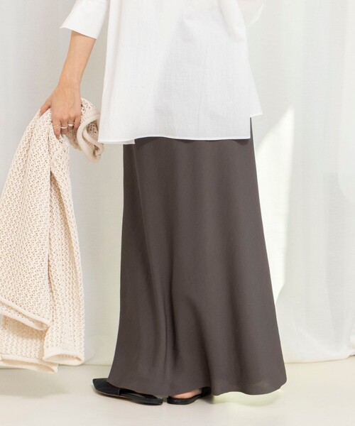 NOLLEY’S（ノーリーズ）の「ウォッシャブルセルロースバイヤススカート（スカート・レディース・ミント/ベージュ/カーキ・1/2）」の12枚目の写真